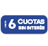 6 Cuotas sin interes