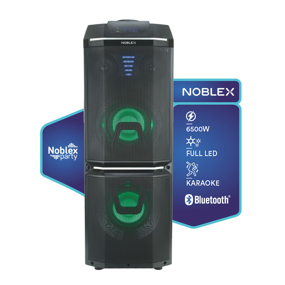 Torre de Sonido con Bluetooth Negro 3200W Noblex - Tienda Newsan