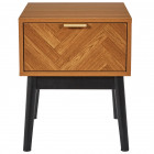 Mesa De Luz Felix 1 Cajon Marrón