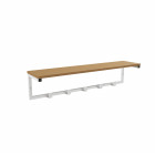 Perchero Tipo Industrial Atma Home Con Estante Blanco
