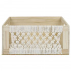 Set de 3 Cajas de Madera Apilables Estilo Boho