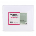 Juego de Sábanas de Microfibra Queen Atma Home Blanco