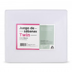 Juego de Sábanas de Microfibra Twin Atma Home Blanco