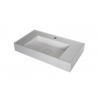 Bacha Mesada Colgante Sansei Mizu Simil Corian 80 X 45cm Incluye Ménsulas Blanco Mate 