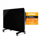 Panel Calefactor Atma Vidrio Bajo Consumo 1500W Negro