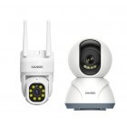 Combo Cámaras De Seguridad Interior Y Exterior Sansei Ssc23o - Ssc11i Wifi 3mp