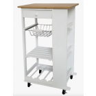 Carro Organizador Bambú Atma Home Blanco 