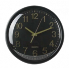 Reloj De Pared Silencioso 35 Cm Negro Y Dorado