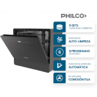 Lavavajillas Sobre Mesada Philco Set de 5 Cubiertos Negro