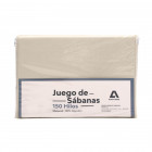Juego De Sábanas Lisas King Atma Home 100% Algodón Arena 150 H