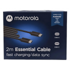Cable de Carga y Datos Motorola 2M Negro