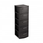 Cajonero 5 Niveles Infinity Rattán Wengue Mq