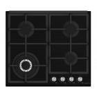 Anafe a gas 60 cm 4 hornallas base negra
