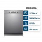 Lavavajillas 12 Cubiertos Acero Inoxidable Philco