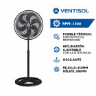 Ventilador de Pie Ventisol 3 Velocidades 16 Pulgadas