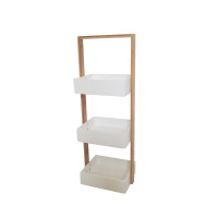 Rack Organizador Atma Home De Bambú Con Cajones En Tres Niveles