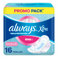 Toallas Femeninas Always Xtra Trip Protectora Dia Suave 16u