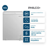 Freezer Horizontal Philco 143 Lts Inverter Blanco PHCH145BI