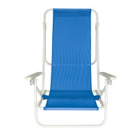 Reposera Playa Plegable 6 Posiciones Azul Proline