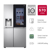 Heladera LG Side by Side Instaview 570L Plateada
