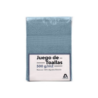 Set De Toallas Atma Home Azul 100% Algodón 500 Grs