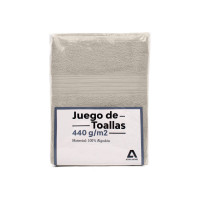 Set De Toallas Atma Home Beige 100% Algodón 440 Grs