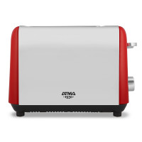 Tostadora Atma Vintage Roja Funciones Descongelar Calentar