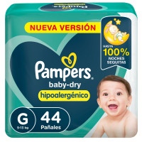 Pañales Pampers BabyDry G 44 unidades