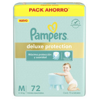 Pañales Pampers Deluxe Protection M 72 unidades