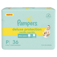 Pañales Pampers Deluxe Protection P 36 unidades