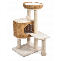 Gimnasio Rascador Para Gatos con Descansos de Mimbre Proline 48,5CMx40,5CMx91CM