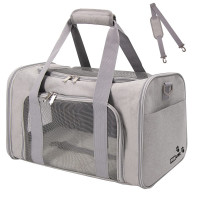 Transportadora Para Mascotas Proline Apta Cabina Gris