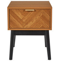 Mesa De Luz Felix 1 Cajon Marrón