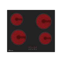 Anafe Eléctrico Vitrocerámico Siam 4 Zonas De Coccion Negro