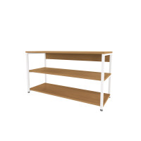 Mueble Recibidor tipo Industrial 3 Niveles Atma Blanco