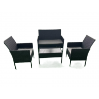 Juego De Mesa Con Sillas Proline De Rattan Plástico De Exterior 