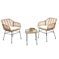 Juego De Mesa Con Sillas De Exterior Proline Símil Rattan