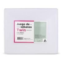 Juego de Sábanas de Microfibra Twin Atma Home Blanco