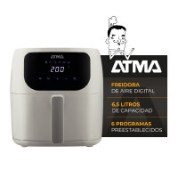 Freidora de Aire Panel Digital 6 programas 6.5 L Blanca Atma