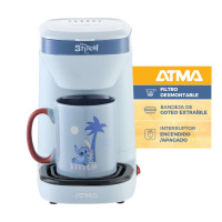 Cafetera de Filtro Atma Stitch Disney 550W Celeste