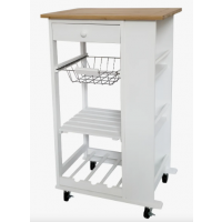 Carro Organizador Bambú Atma Home Blanco 