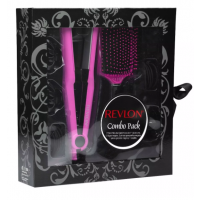 Combo Pack Planchita de Pelo mas Accesorios Color Rosa Revlon