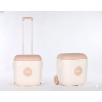 Conservadora Vintage Rosa Atma 30L Con Carrito