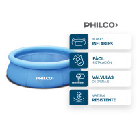 Pileta de Lona Redonda Inflable Philco 2074 Lts.