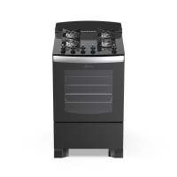 Cocina Multigas de Vidrio Templado Negra Siam