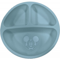Set De 3 Piezas De Silicona Mickey Disney Baby Plato + Cuchara + Tenedor