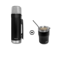 Combo Philco Termo 650ml + Mate Vaso 300ml Negro