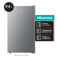 Heladera Bajo Mesada Hisense 94L Silver