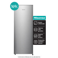 Freezer Vertical Hisense 153l Rs-20dcs A/inox