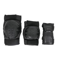 Set De Protección Adultos Proline Rodillera + Muñequera + Codilleras + Bolsa Mallada